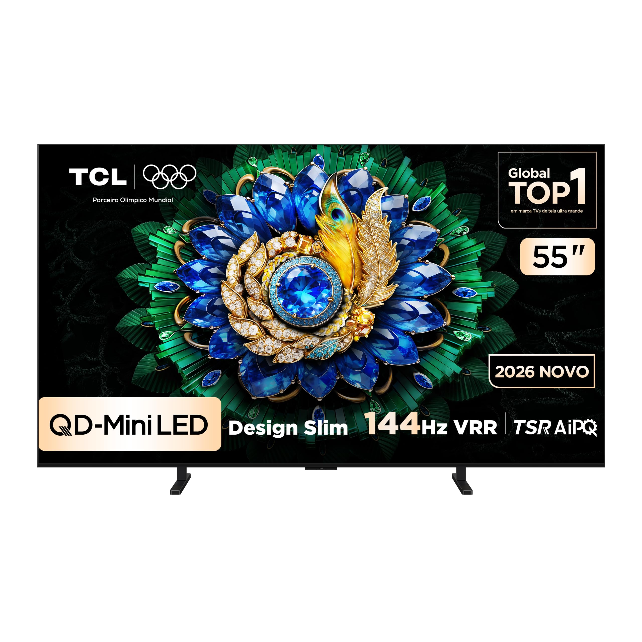 Smart TV TCL 55 Polegadas QLED Mini LED 4K A400M WiFi Bluetooth